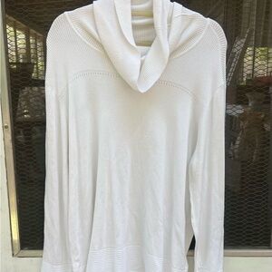 Tribal Cream Cowl Neck  Sweater